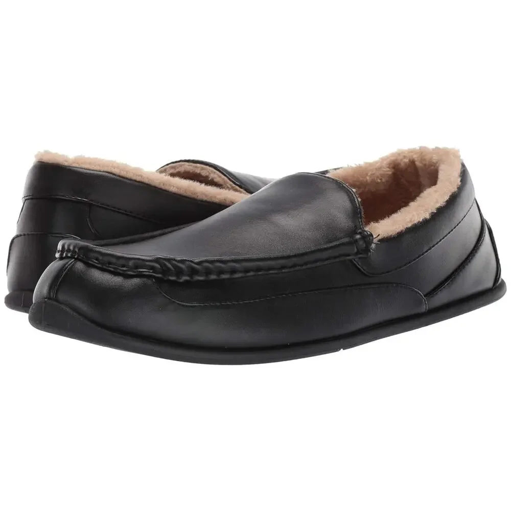 Deer Stags Men Spun Slip On Plush Loafer Slippers Size US 8M Black Vegan